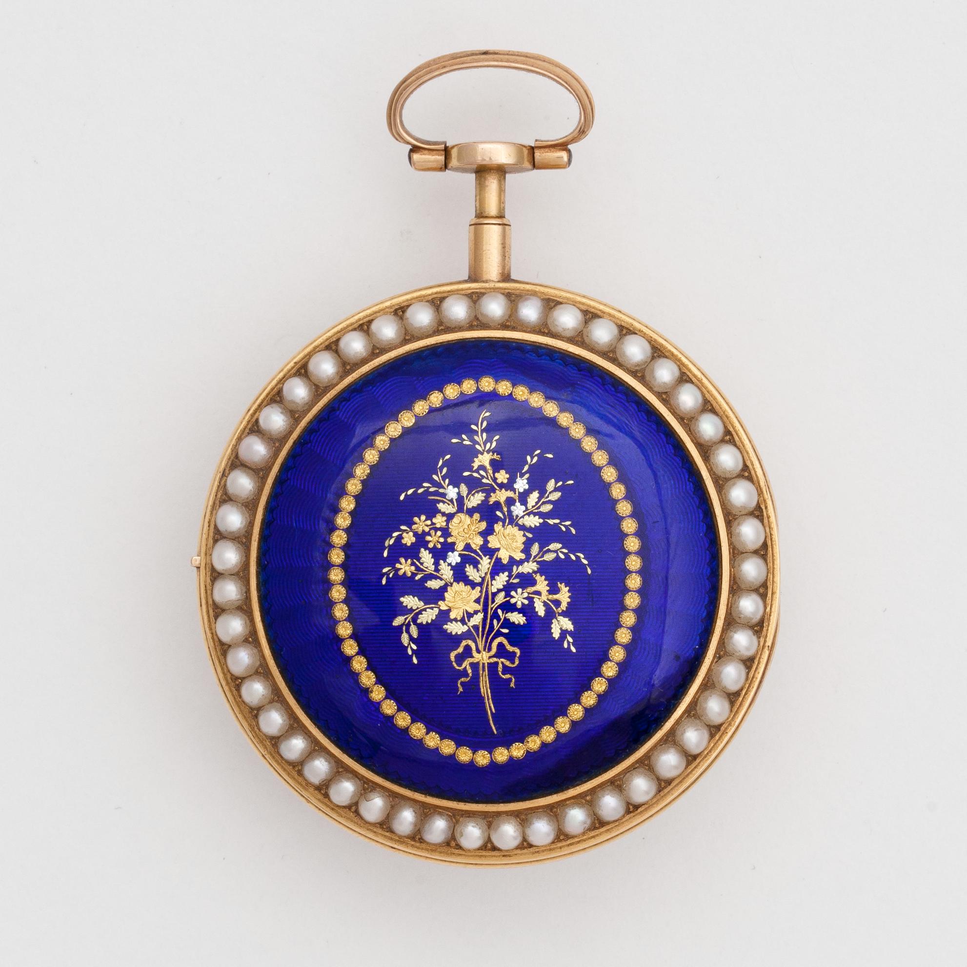 FICKUR, F. Crump, London, 1800-talets första hälft, med chatelaine.