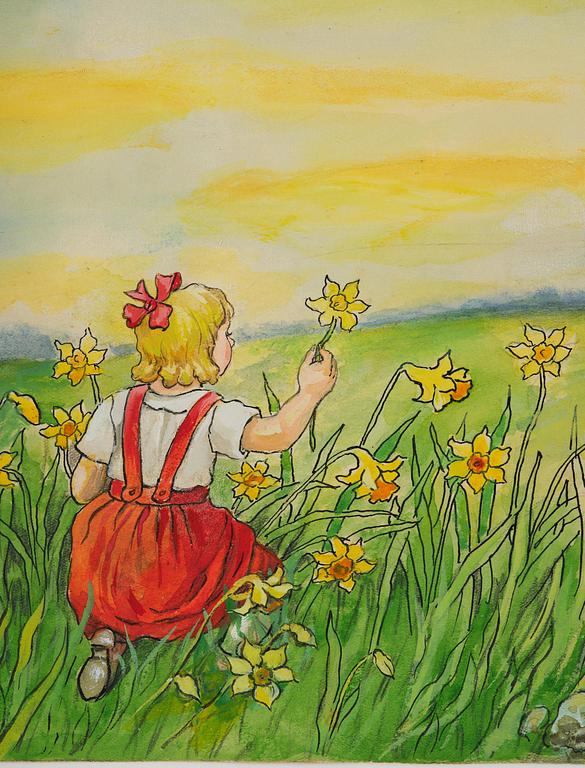Jenny Nyström, Girl and the Daffodils.