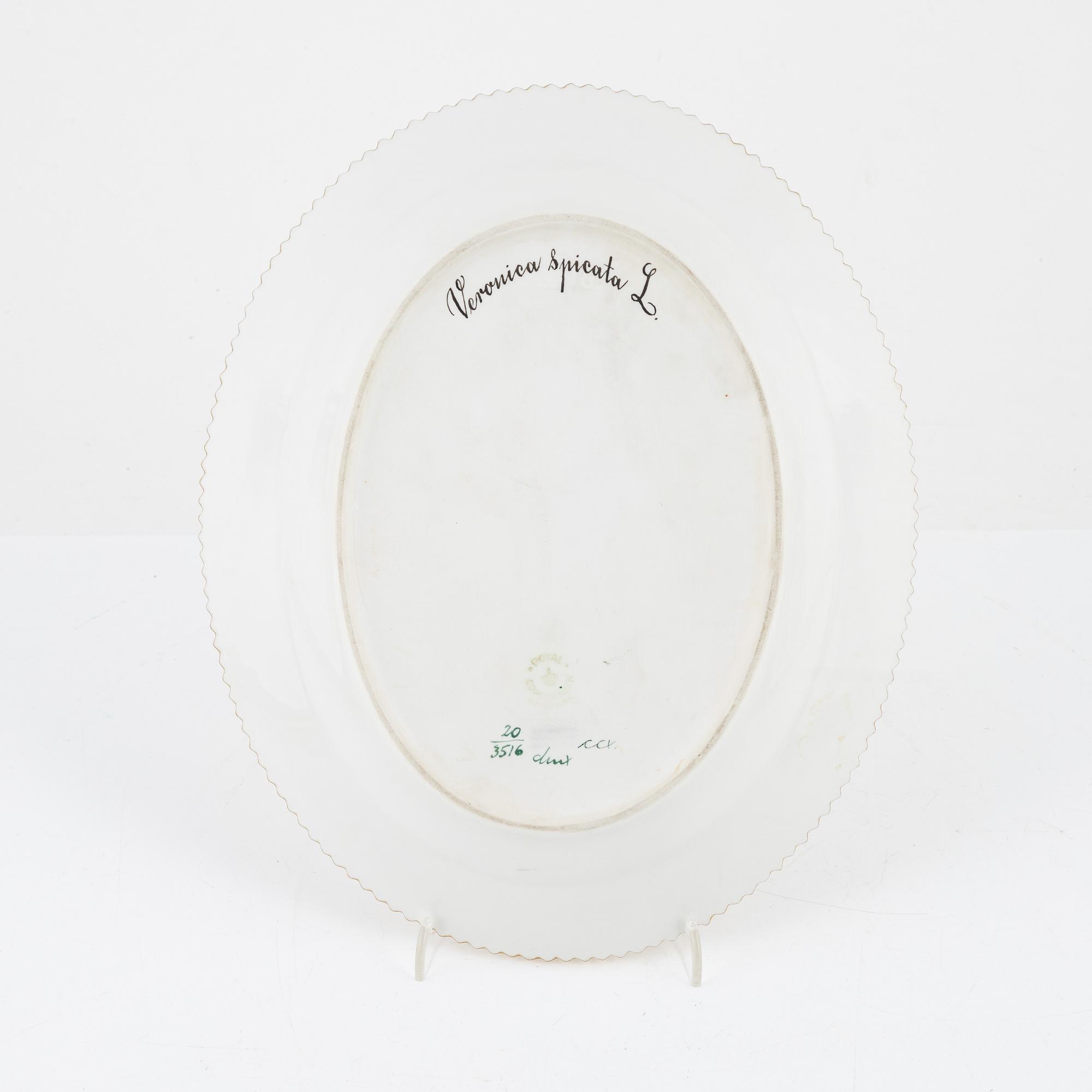 A 'Flora Danica' porcelain dish, Royal Copenhagen, Denmark, 1923-1934.