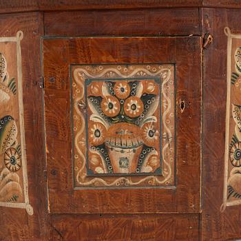 Skåp, allmoge, Dalarna, daterat 1819.