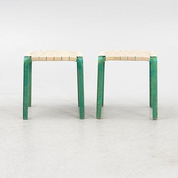 Alvar Aalto, a pair of model Y61 stools, Artek, Finland.