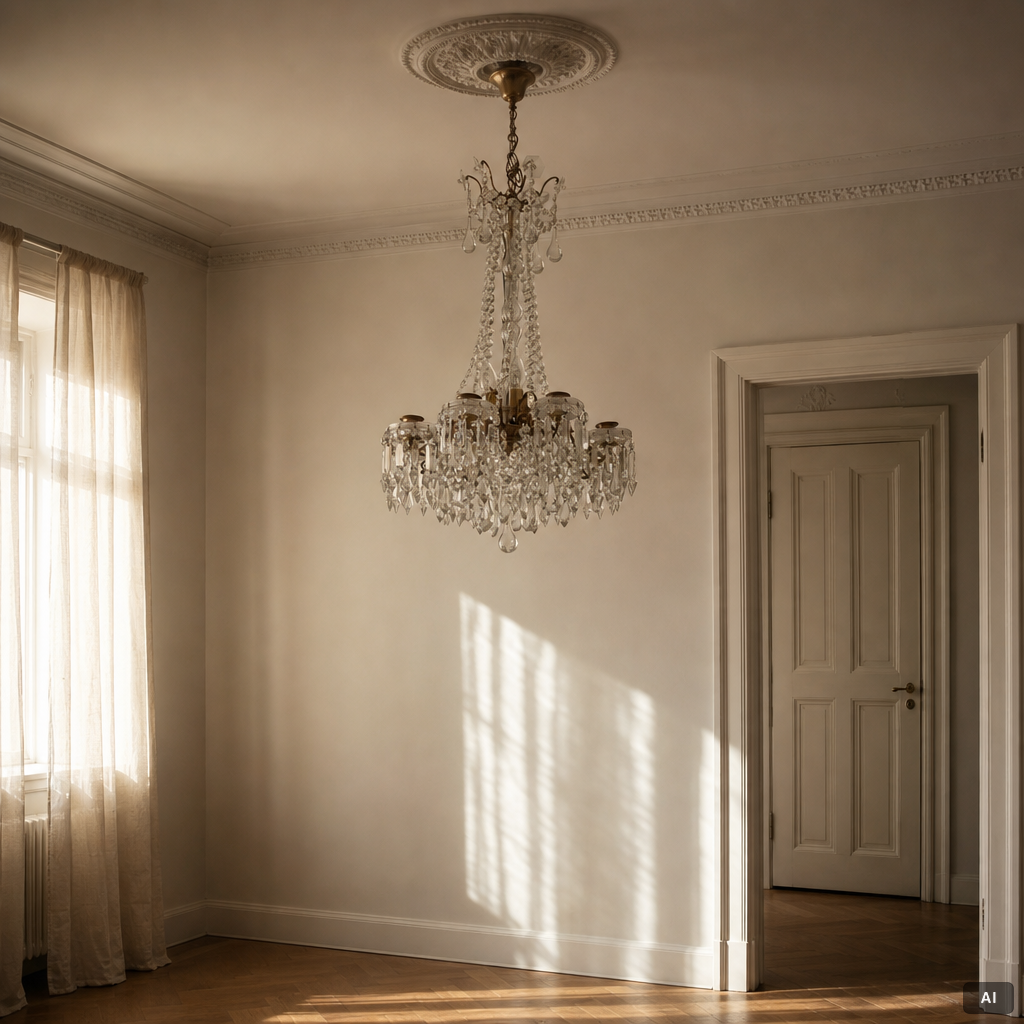 Chandelier, Sweden, late 19th century, Oscarian period.
