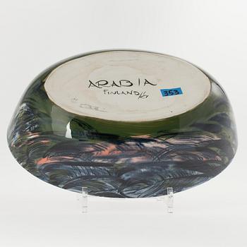 KAROTT samt SERVERINGSFAT, porslin, design Dorrit von Fieandt, signerade, Arabia/Finland.