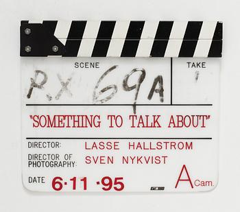 CLAPPER BOARD, from the movie "Something to talk about", USA 1995. Director: Lasse Hallström.