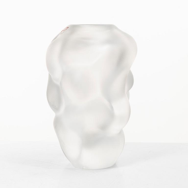 Per B. Sundberg, Vase, glass, Orrefors, signed.