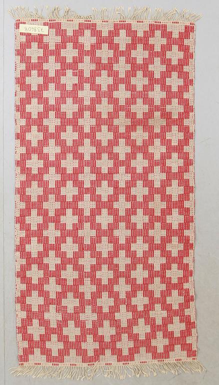 MATTA, lin och hampa, dubbelvävd. Ca 200 x 107 cm.
