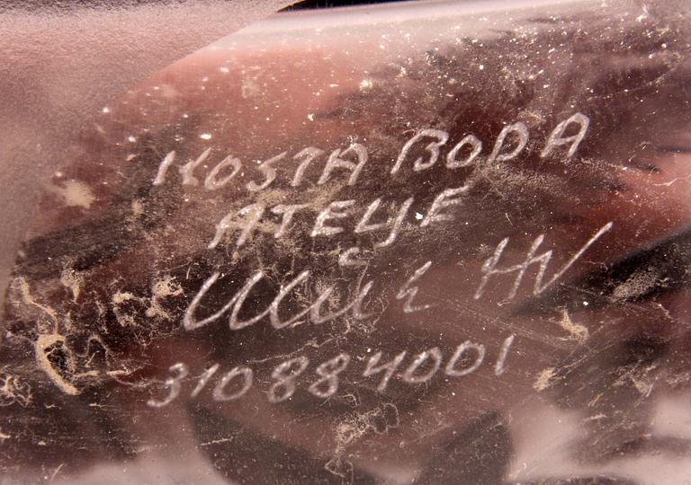 VAS, glas, Ulrica Hydman-Vallien, Kosta Boda Ateljé.