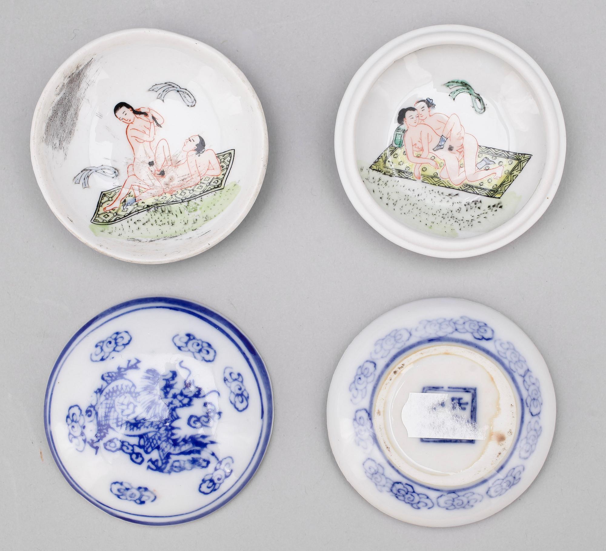 PARTI PORSLIN, 7 delar, bl a Ming, Kina.