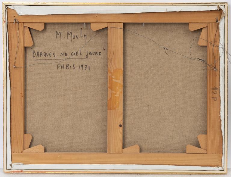 Marcel Mouly, "Barques au ciel jaune".