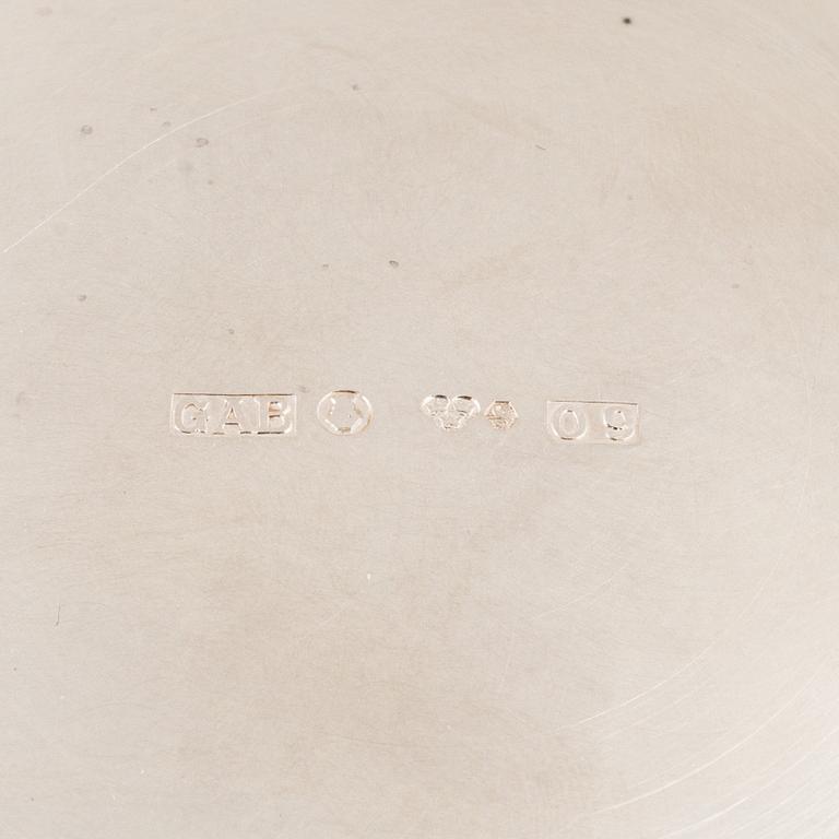 Skålar, 4 st, silver, GAB, MGAB samt Råströms silver- o nysilverfabrik, 1964-1986.