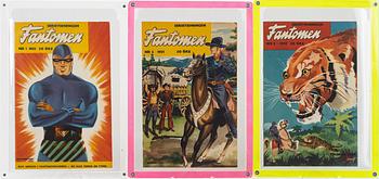 Comics, 3 pcs "Fantomen", No. 1, 2 & 3, 1951.