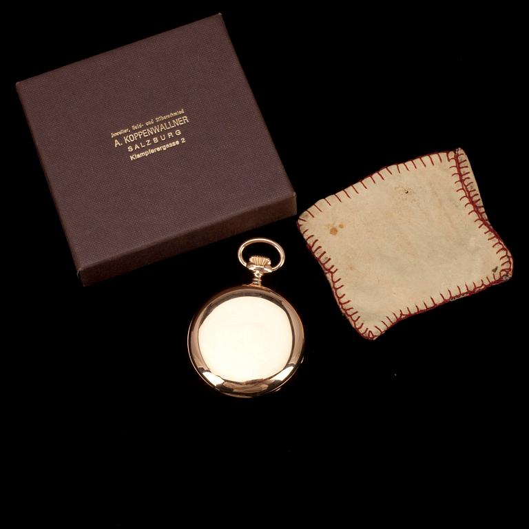 TASKUKELLO, kultaa 18K, Patek Philippe kaksoiskuorella, 1879.
