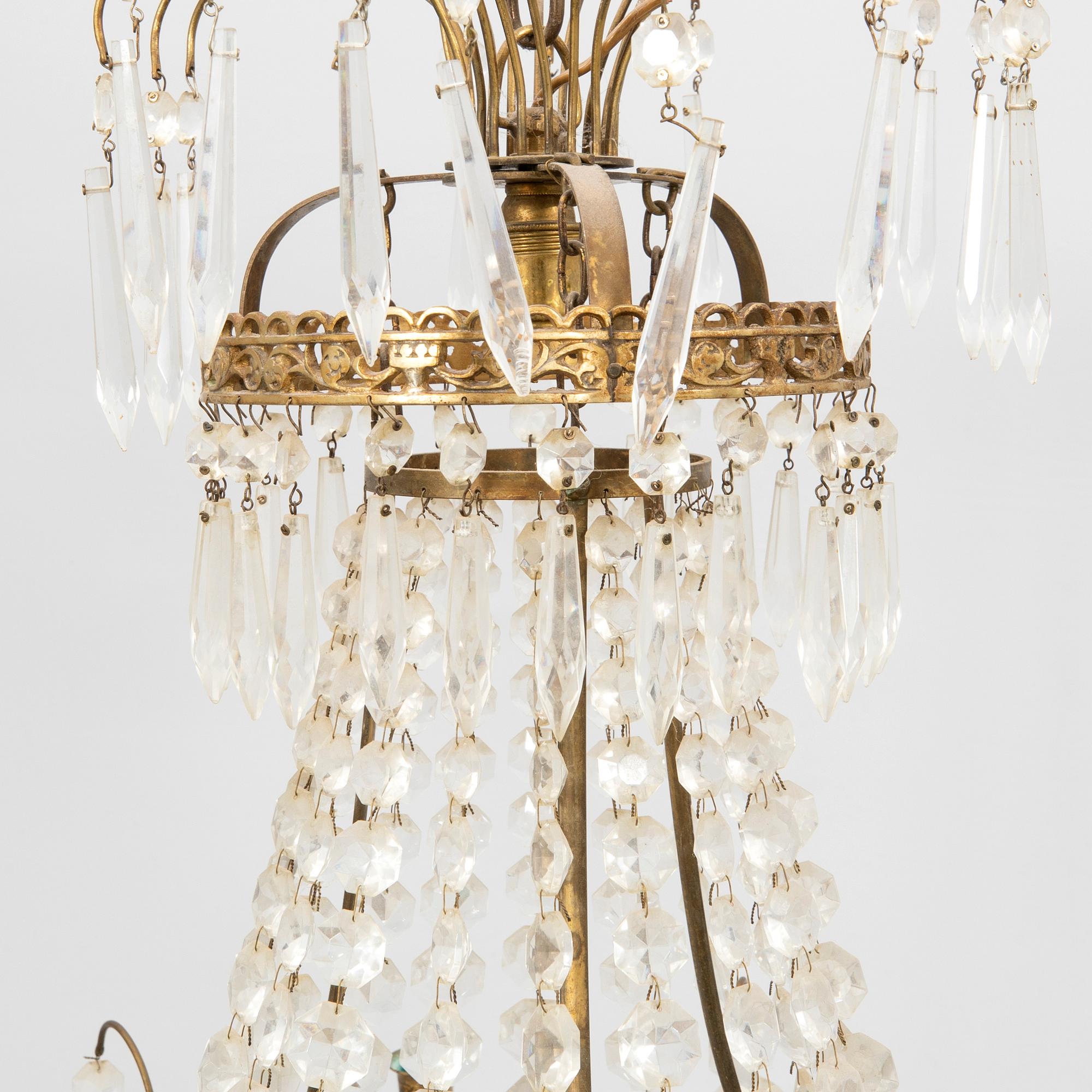 Chandelier Gustavian style mid/second half of the 20th century.
