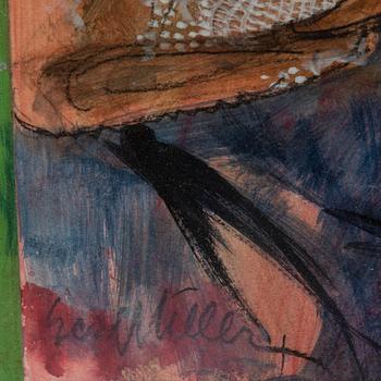 Gerd Miller, mixed media, signed Gerd Miller.