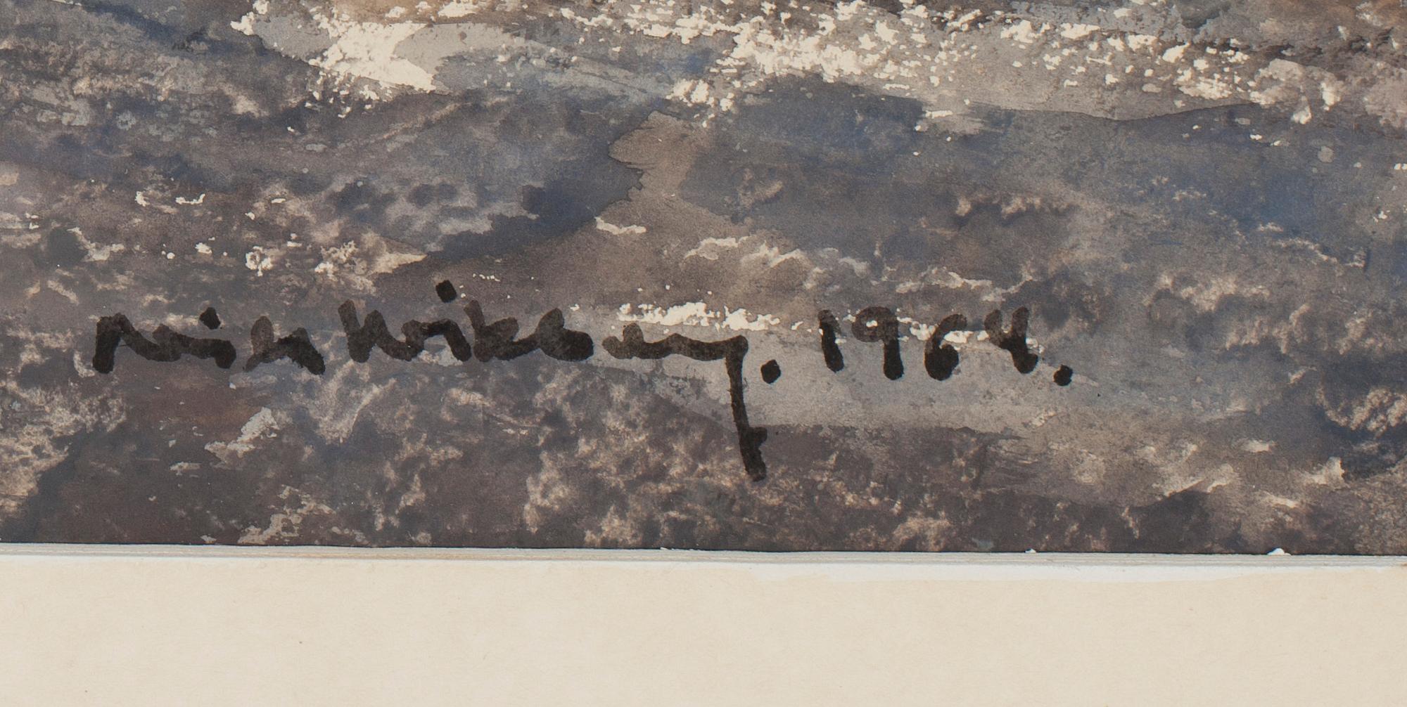 NILS WIKBERG, akvarell, sign. och dat. 1968.