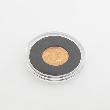 Guldmynt Sverige, Oscar II 5 kr, 1901.