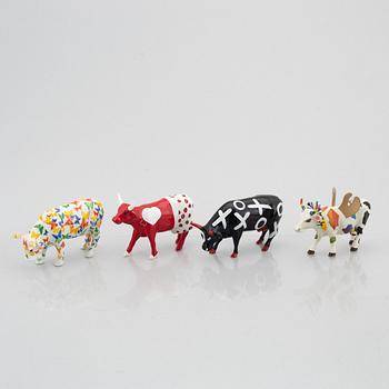 Figurines, 4 pcs, "Cow Parade", 2003-06.