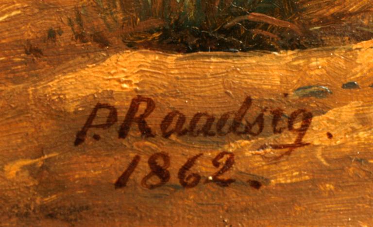 JOHAN PETER RAADSIG, olja på duk, sign o dat 1862.