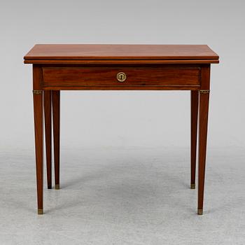 A late Gustavian games table, late 18th ct.