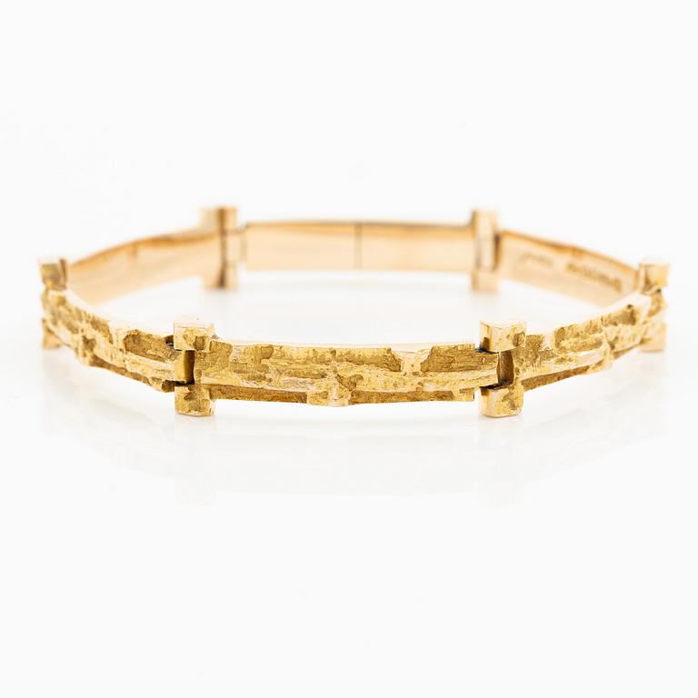 Björn Weckström, Bracelet, "Tundra", 14K gold, Lapponia 1967.