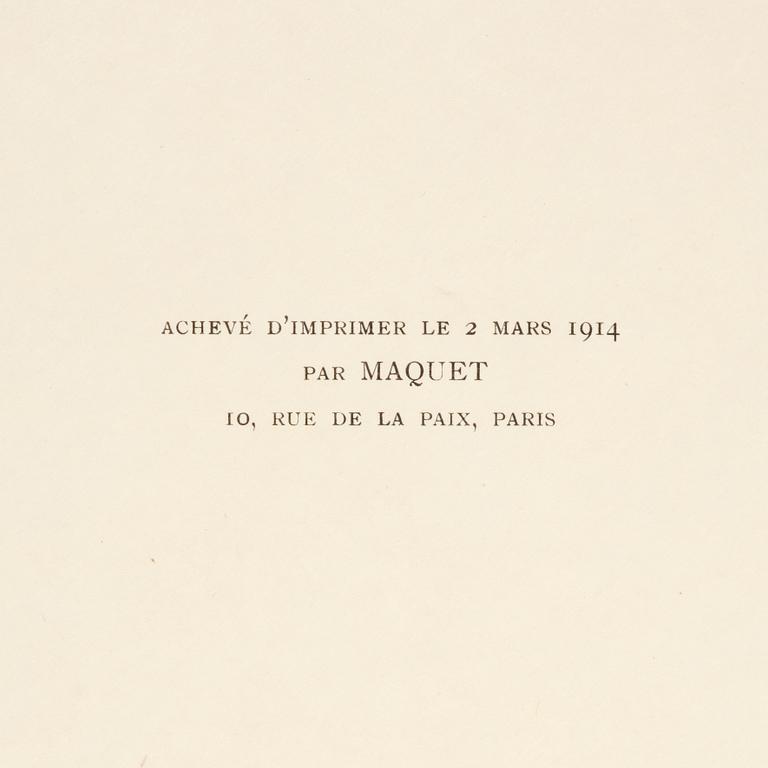 George Barbier, mapp med originalteckning och planscher, "Modes et Manières d'Aujourd'Hui (3e Année)", Frankrike, 1914.