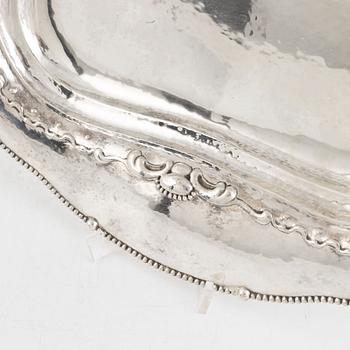David Andersen, a silver tray , Norway, Swedish import marks, Stockholm 1927.