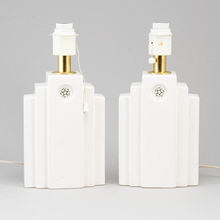 A pair of late 20th Cenutry table lights from Boréns.