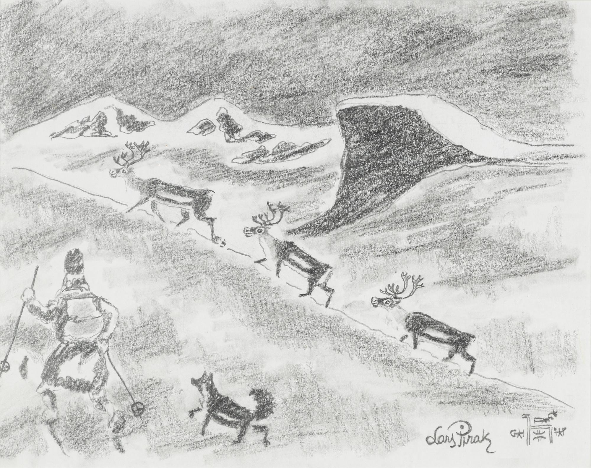 Lars Pirak, Renar på fjället.