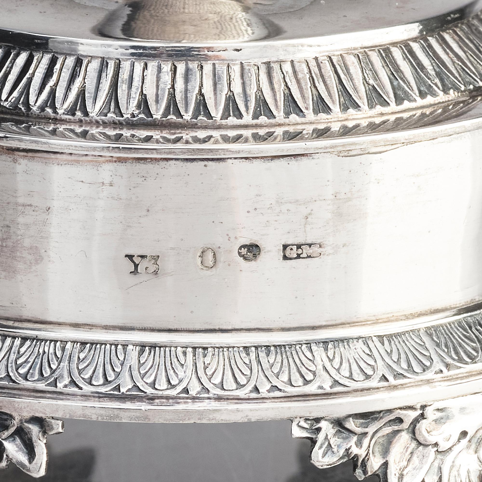 A Swedish silver bowl, mark of Gustaf Möllenborg, Stockholm 1829.
