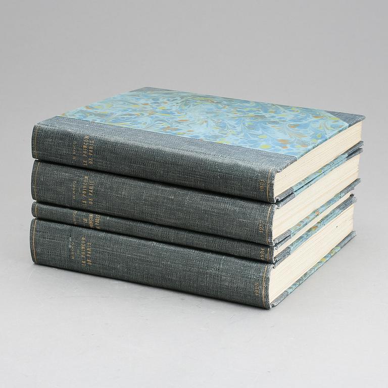 BÖCKER, 4 stycken, "Le poincon de Paris", av Henry Nocq, Paris 1927, 1928, 1931, 1931.