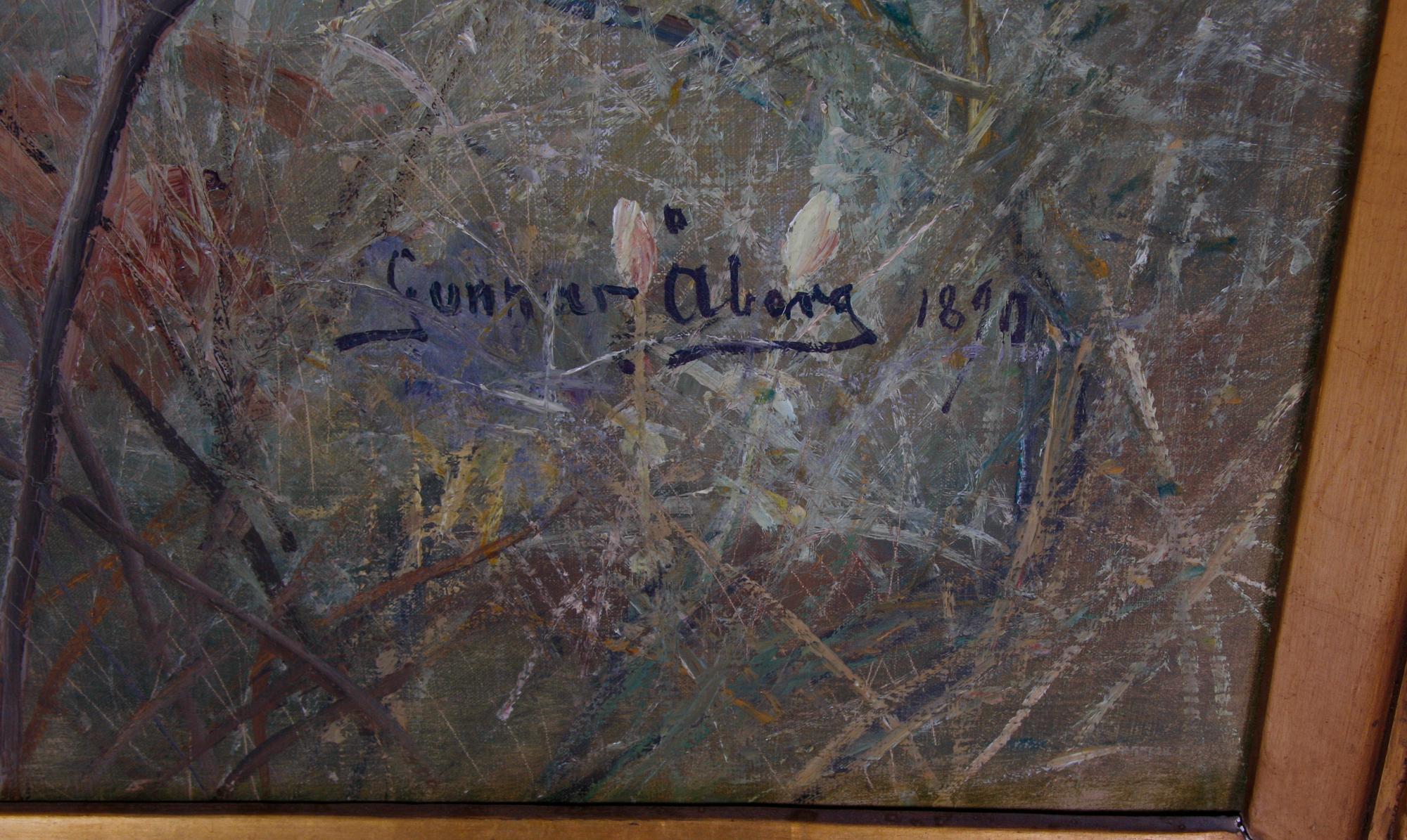 ÅBERG, GUNNAR, olja på duk. Sign. o dat. 1890.