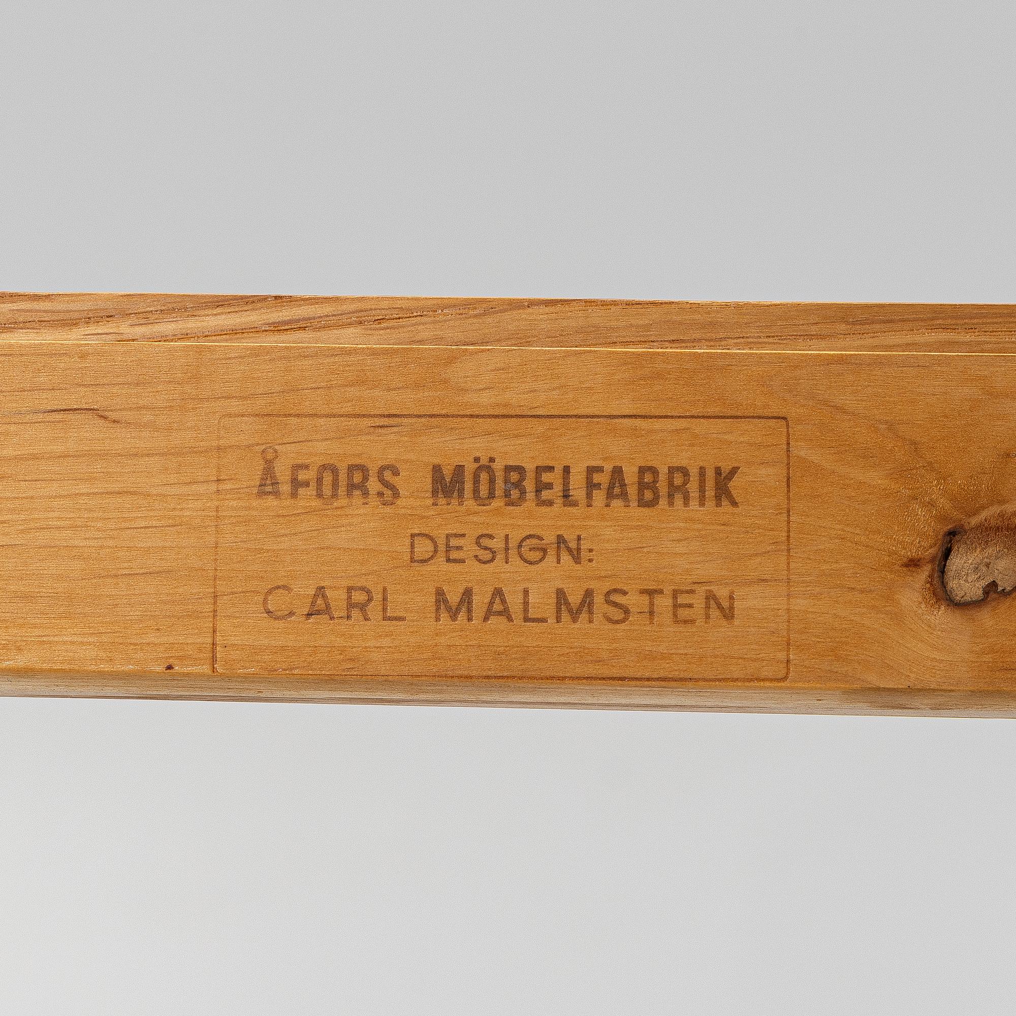 Carl Malmsten, Dining table with 6 chairs, “Ambassadör”, second half of the 20th century.