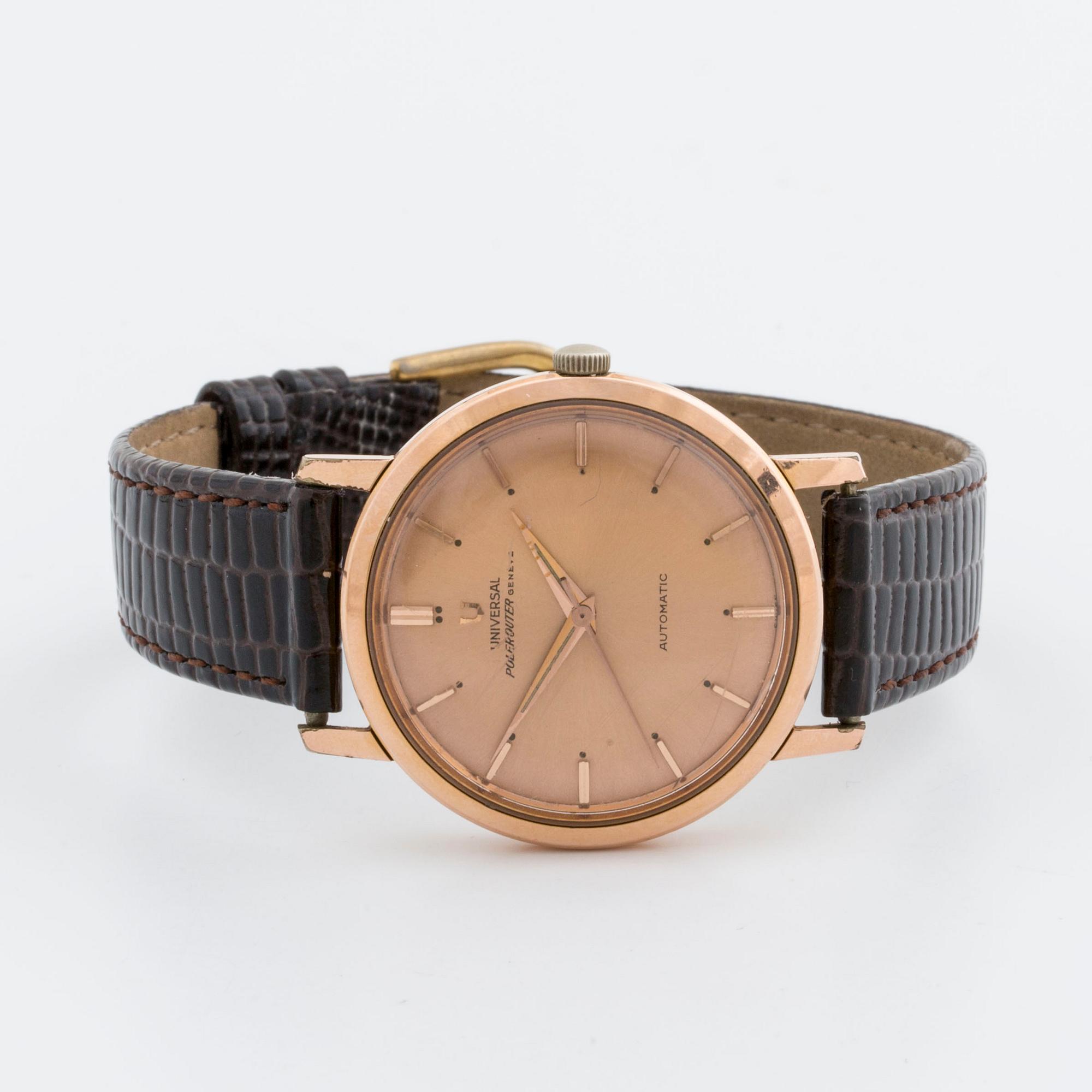 AN UNIVERSAL POLEROUTER WRISTWATCH, Geneva, 35 mm.