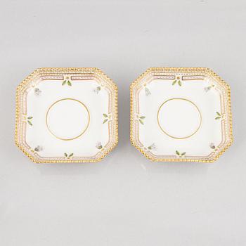 Royal Copenhagen, a pair of 'Flora Danica' porcelain custard cups, Denmark, 1969-73.