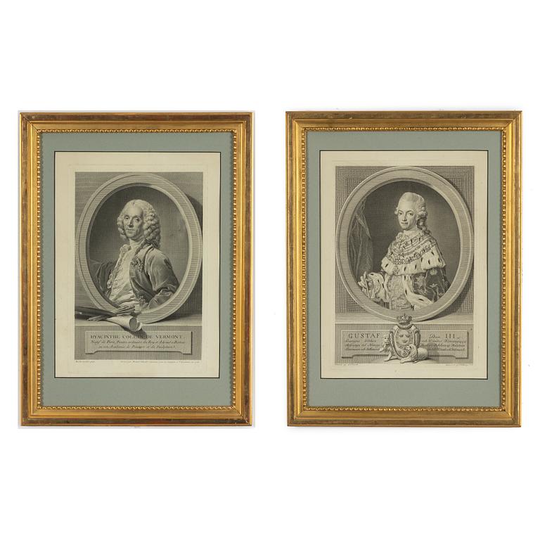 Jacob Gillberg, "Gustaf III", Manuel Carmona, "Hyacinte Collin de Vermont".