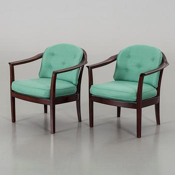 TWO ARMCHAIRS OF SYLVE STENQVIST, 1960/70s.