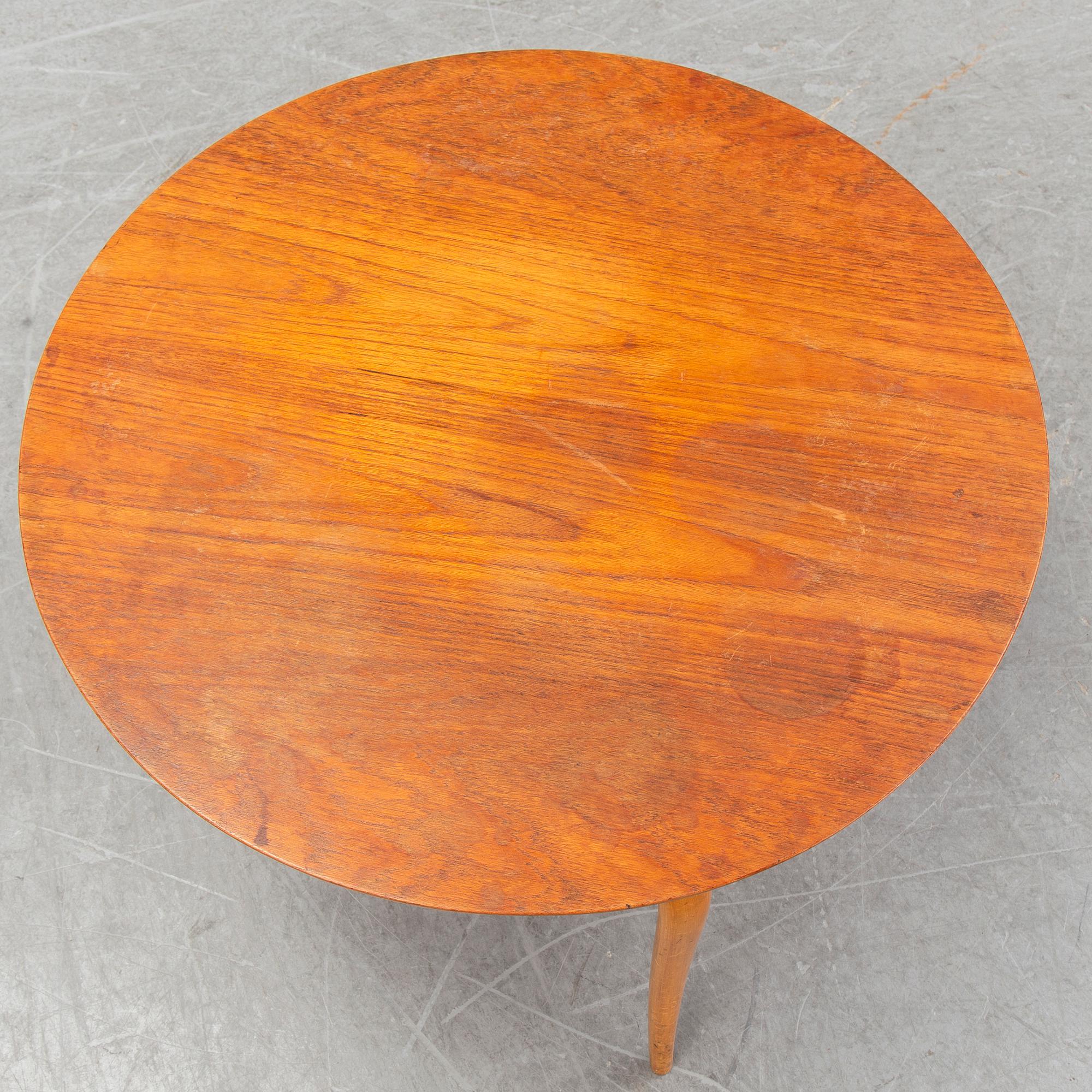 Bruno Mathsson, an 'Annika' teak and birch coffee table, Firma Karl Mathsson, Värnamo.