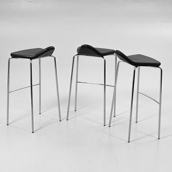 Bar stools, 3 pcs, "Plektrum", Sandin & Bülow, Materia, 2000s.