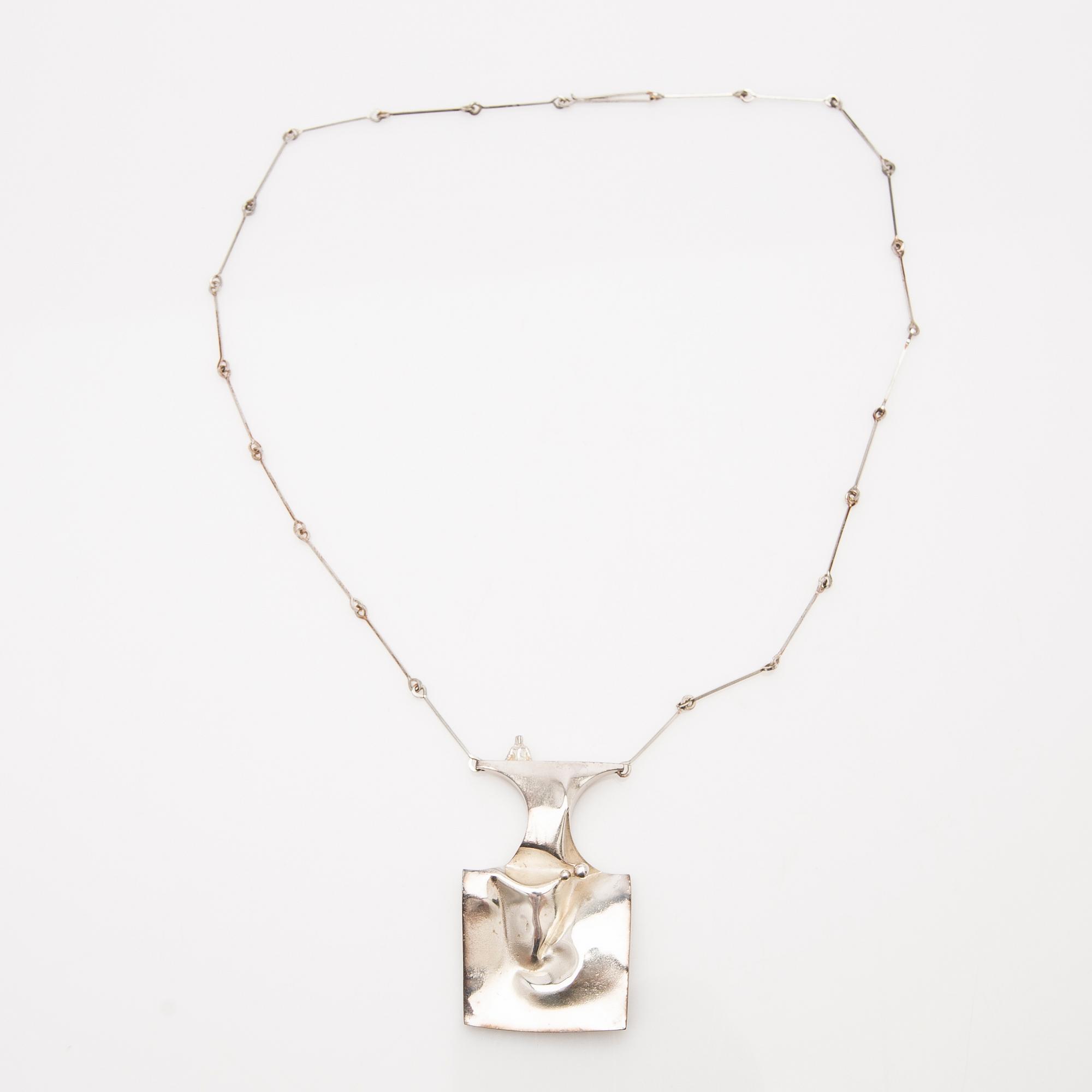 Björn Weckström, necklace, "Barbarella", sterling silver, for Lapponia, Finland.