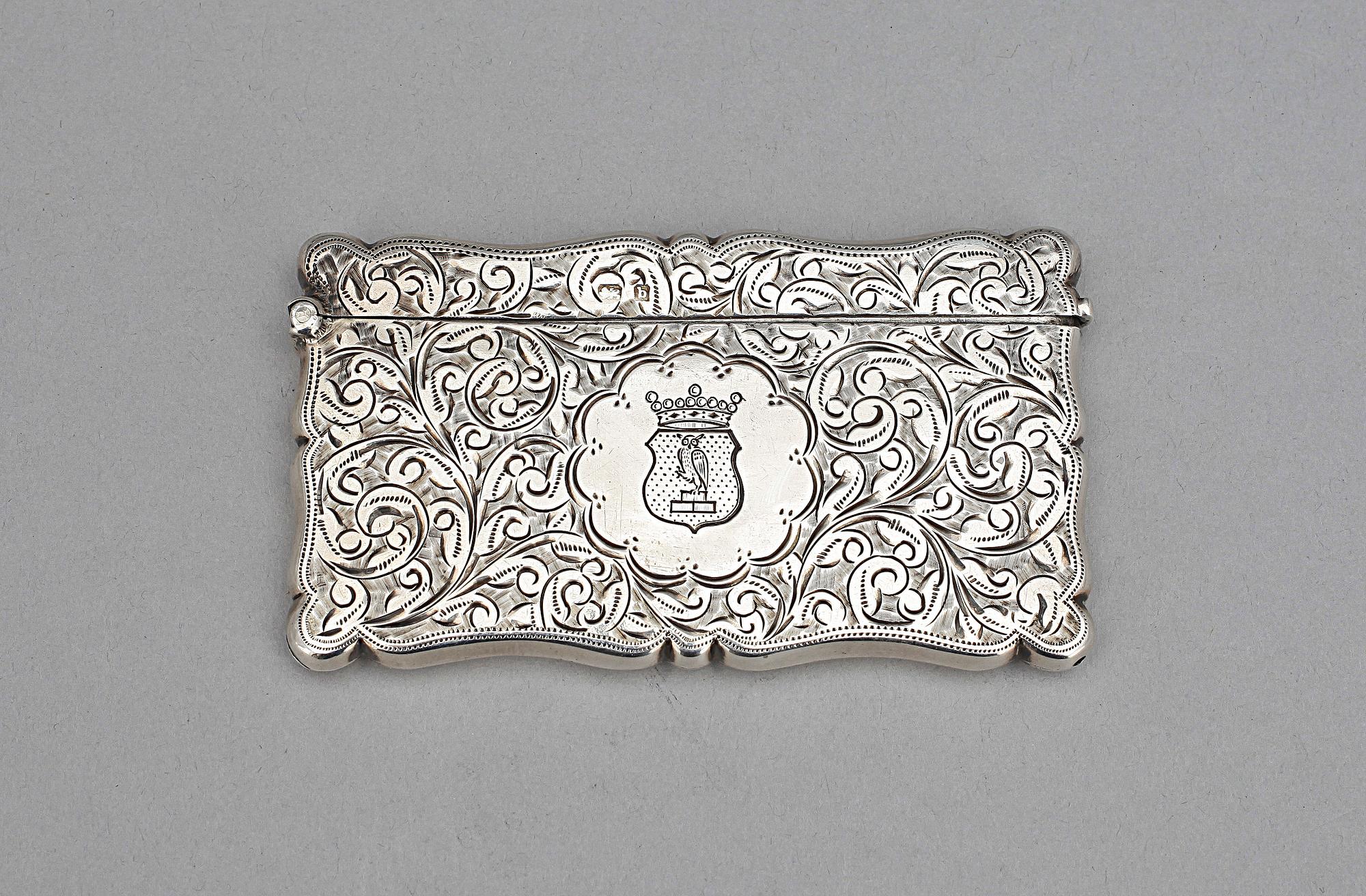 VISITKORTSETUI, silver, Birmingham, 1901. Vikt: 55 gram.