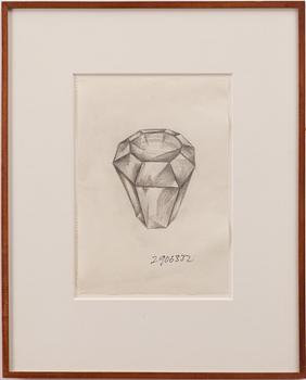 Jonathan Borofsky, "Teckning vid 2 906 332/ I dreamed I saw a red Ruby".