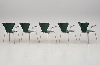 STOLAR, 5 st, "Sjuan", Arne Jacobsen, Fritz Hansen, 1971.