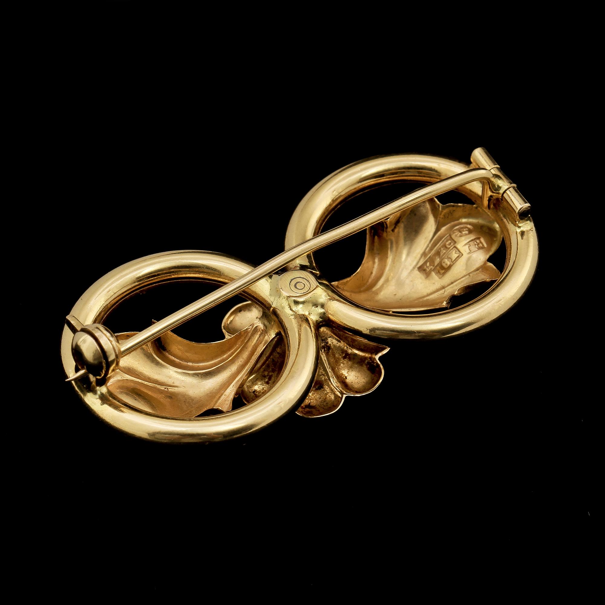 BROSCH, 18k guld, Ceson, Göteborg, 1900-tal. Vikt 5 g.