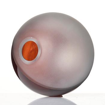 Vicke Lindstrand, a glass vase, Orrefors, Sweden, 1930s.