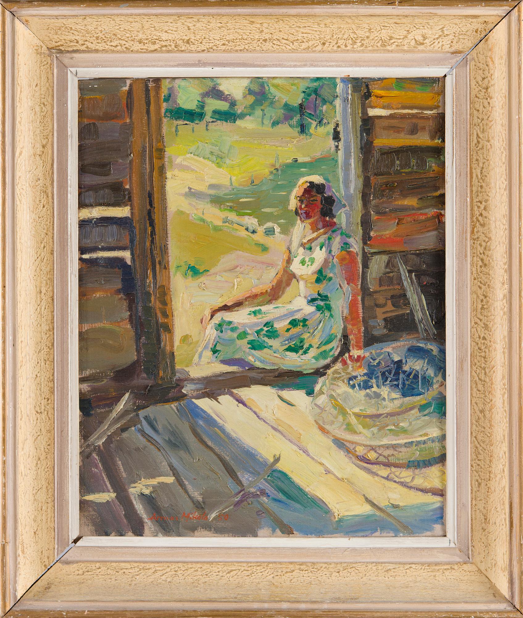 Armas Mikola, Kvinna i dörröppning.