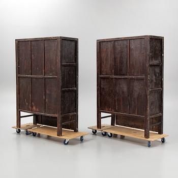 A pair of Chinese cabinets, early 20th century.