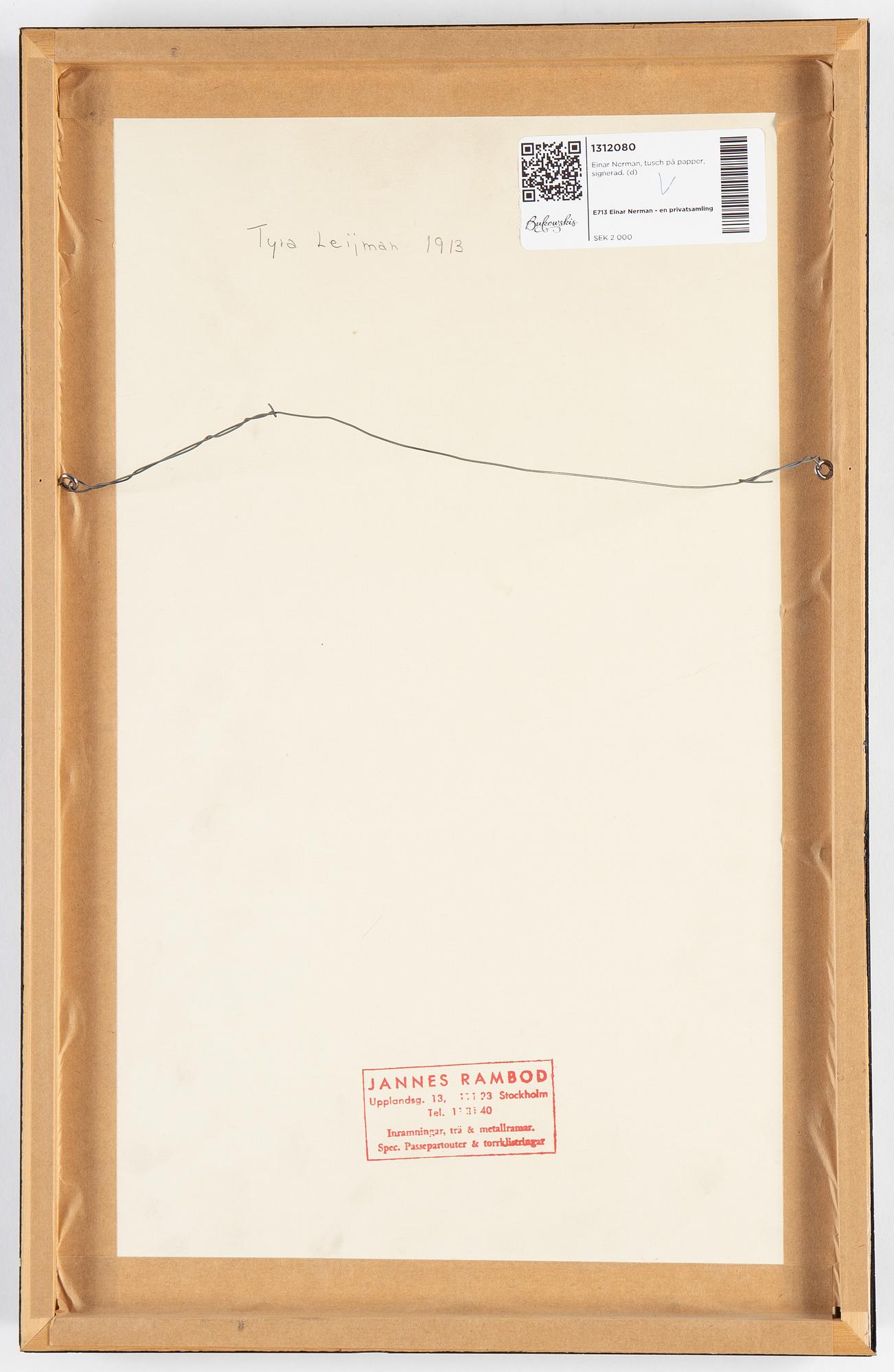 Einar Nerman, ink on paper, signed.