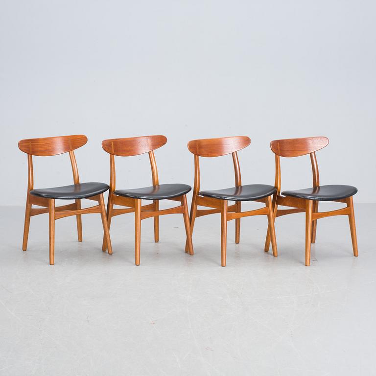 STOLAR, 4 st,"CH-30", Hans J. Wegner, Carl Hansen & Son, Danmark 1950-60-tal.