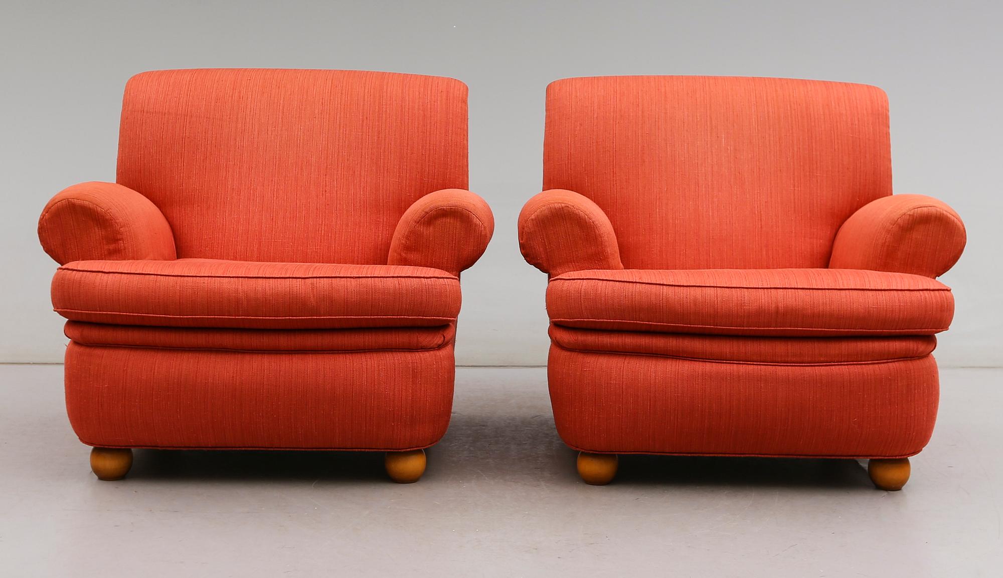 FÅTÖLJER, 1 par, Arne Norell, 1900-talets andra hälft.