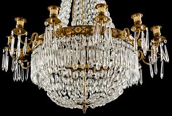 LJUSKRONA, empirestil, sent 1800-tal/tidigt 1900-tal. Höjd ca 90 cm.